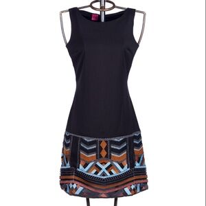 Save the Queen Short Sheath Dress in Black Jersey with "Milano Stitch"